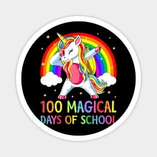 Happy 100th Day Of School Unicorn 100 Magical Days Rainbow Magnet